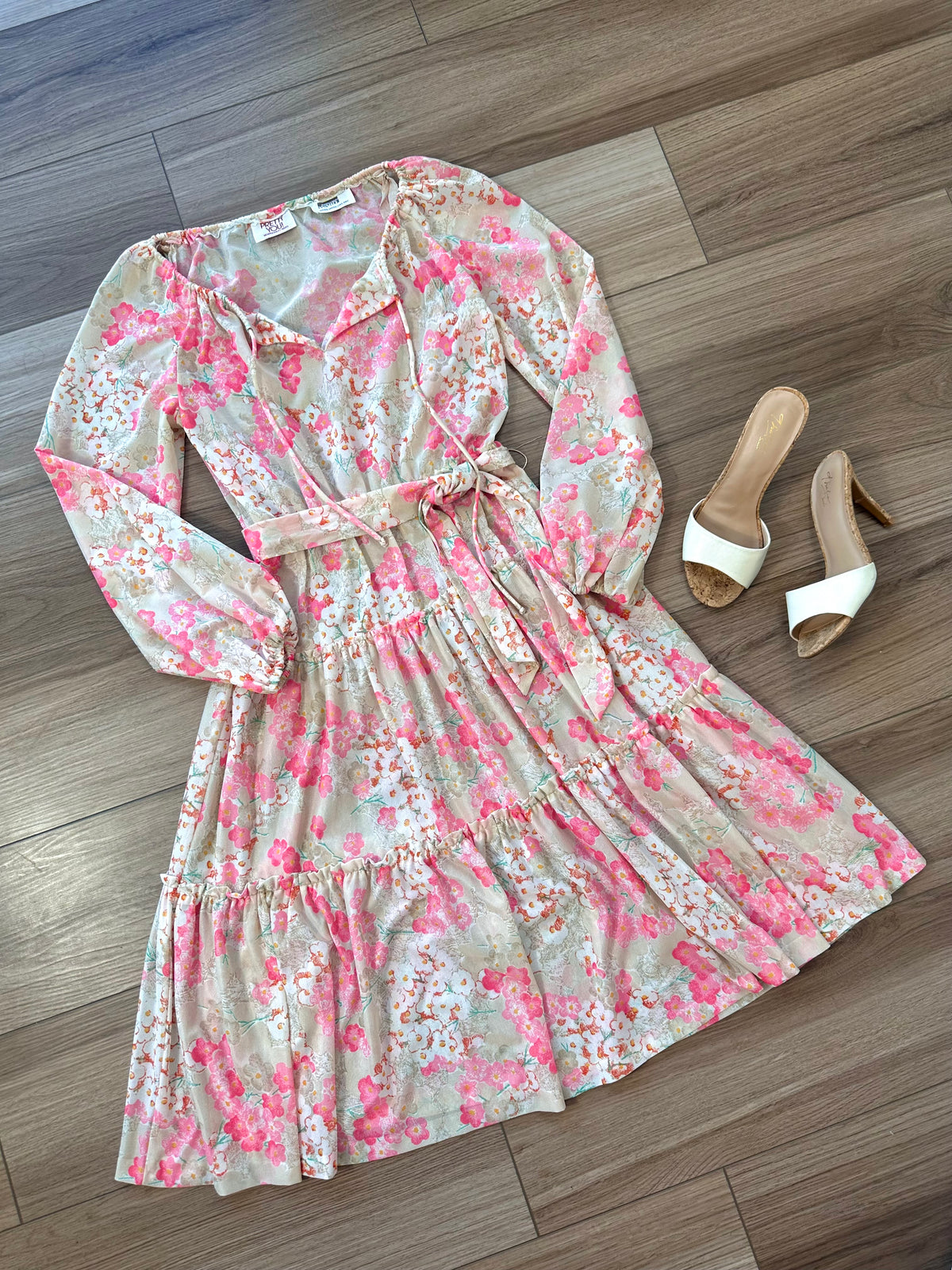 Vintage Pretty You! Sheer Floral Cherry Blossom Dress