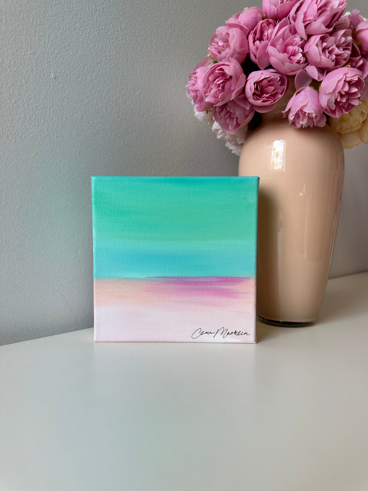 Resilience | Original Abstract Landscape Painting on Canvas | 6x6