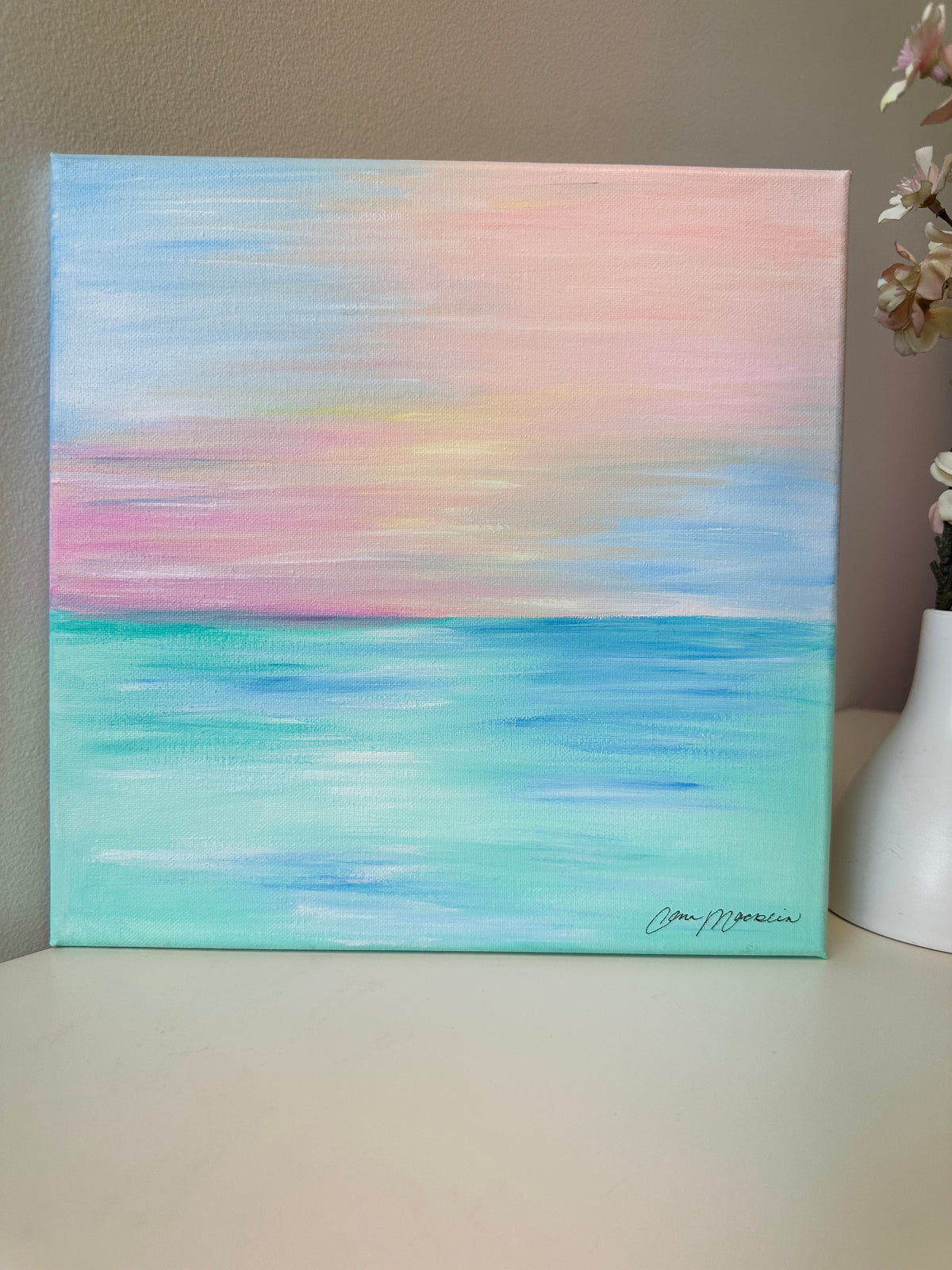 Recovered | Original Abstract Landscape Painting on Canvas | 12x12