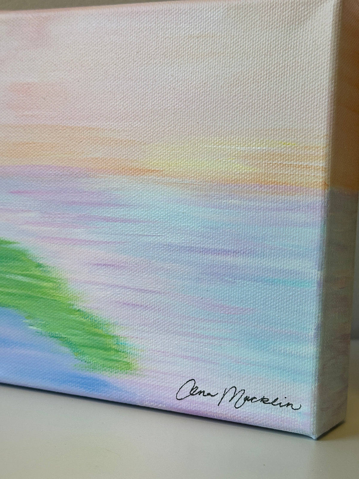 New Beginnings | Original Abstract Ocean Landscape Painting | 6x6