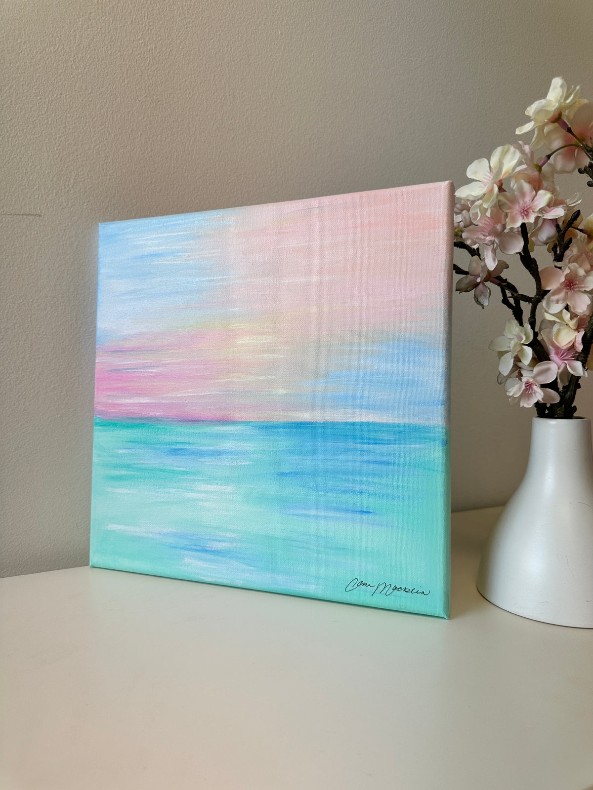 Recovered | Original Abstract Landscape Painting on Canvas | 12x12