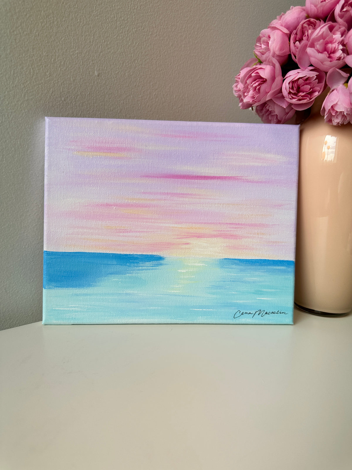 Surpasses | Original Abstract Landscape Painting on Canvas | 8x10