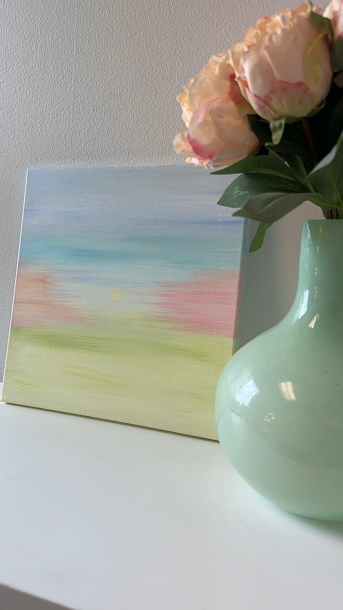 Whom the Son | Original Abstract Landscape Painting on Canvas | 12x12