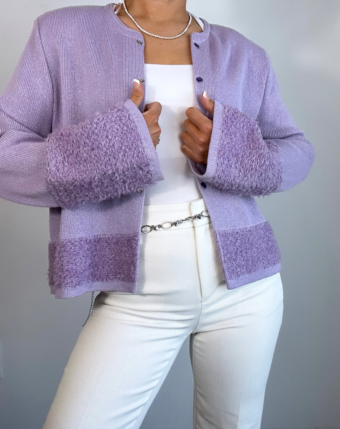 Vintage Lavender Kriss Made in Sweden Cardigan Jacket