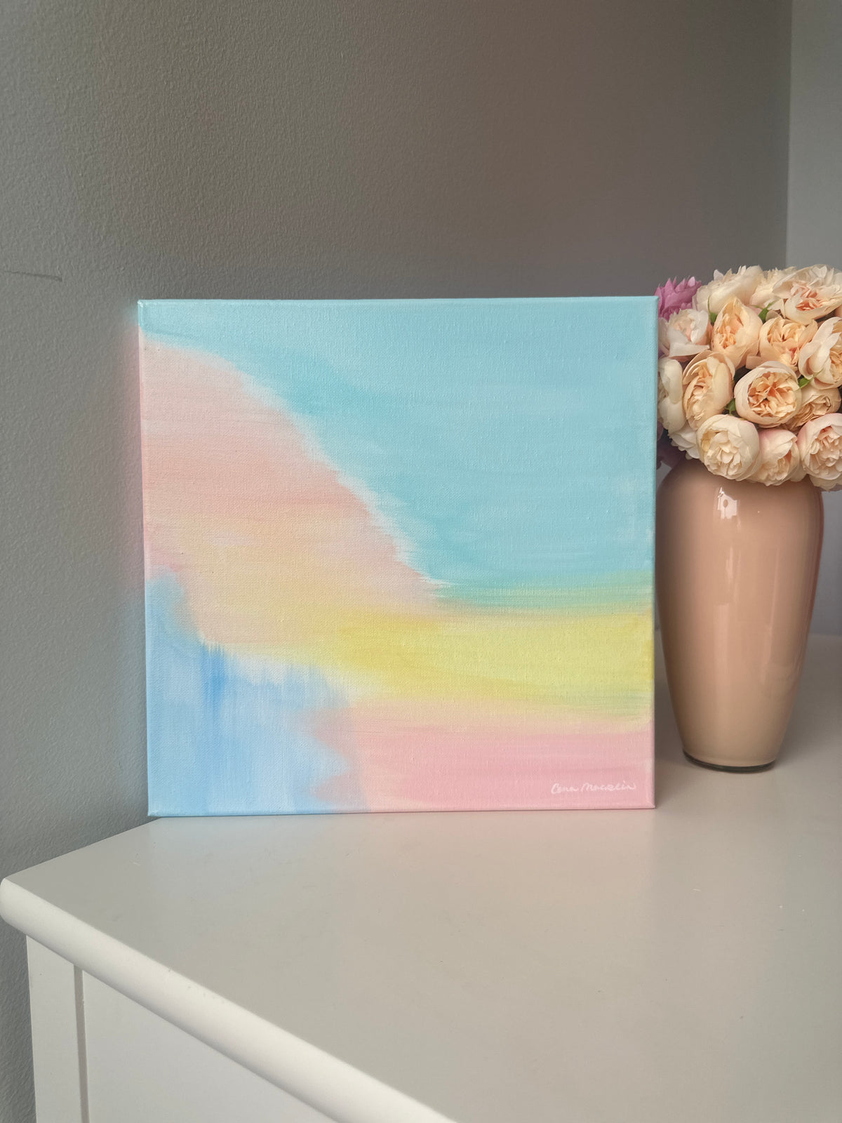 Red Sea | Original Abstract Acrylic Painting on Canvas | 12x12