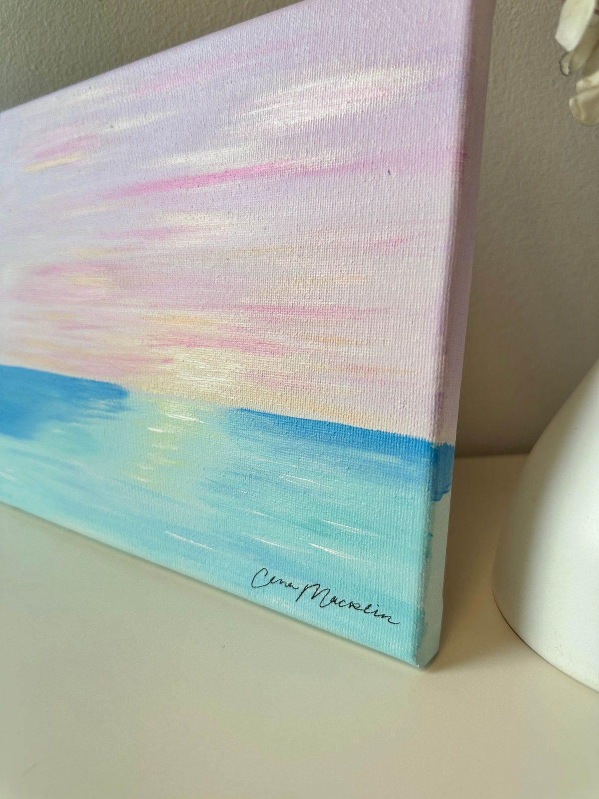 Surpasses | Original Abstract Landscape Painting on Canvas | 8x10