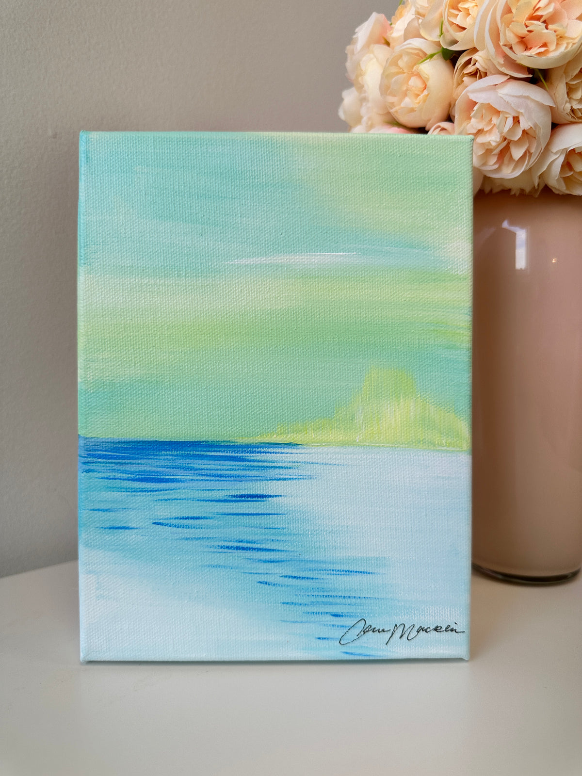 Strong Tower | Original Abstract Landscape Painting on Canvas | 6x8