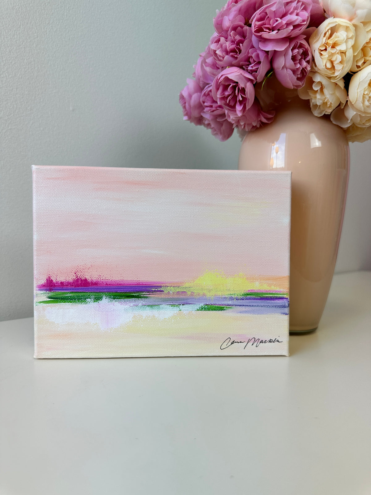 Sanctified | Original Abstract Landscape Painting on Canvas | 6x8