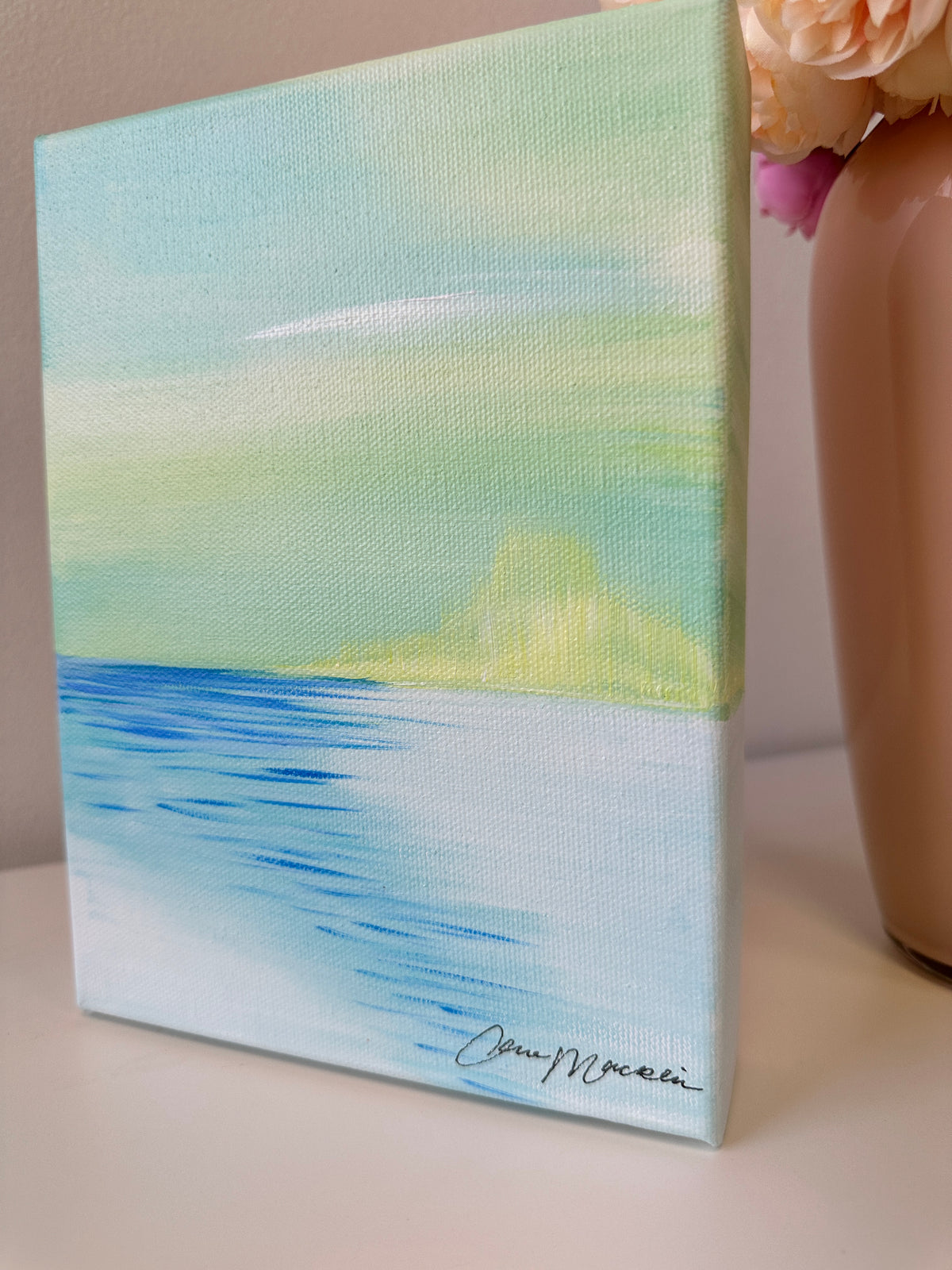 Strong Tower | Original Abstract Landscape Painting on Canvas | 6x8