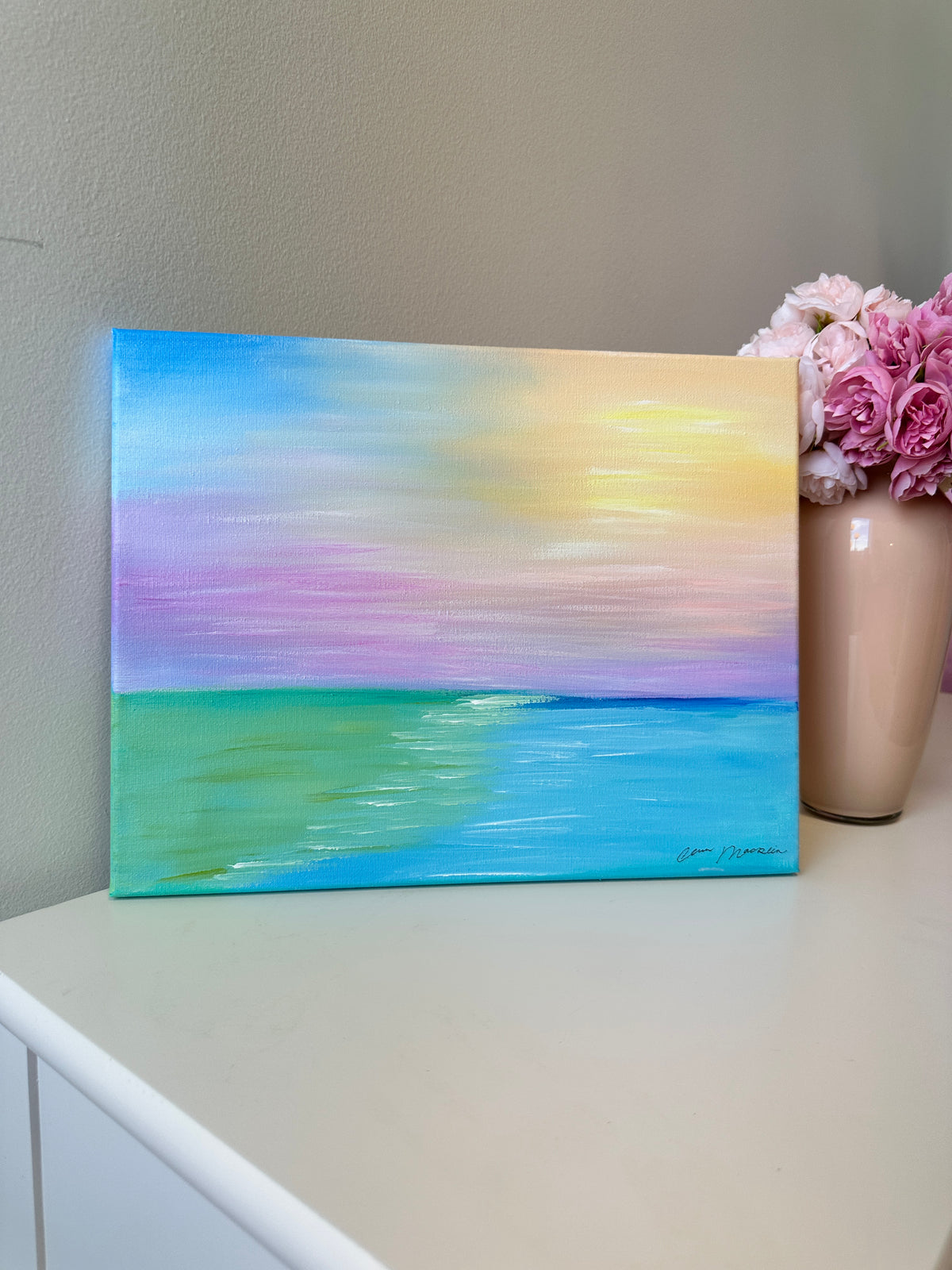 Rest Assured | Original Abstract Landscape Painting on Canvas | 11x14