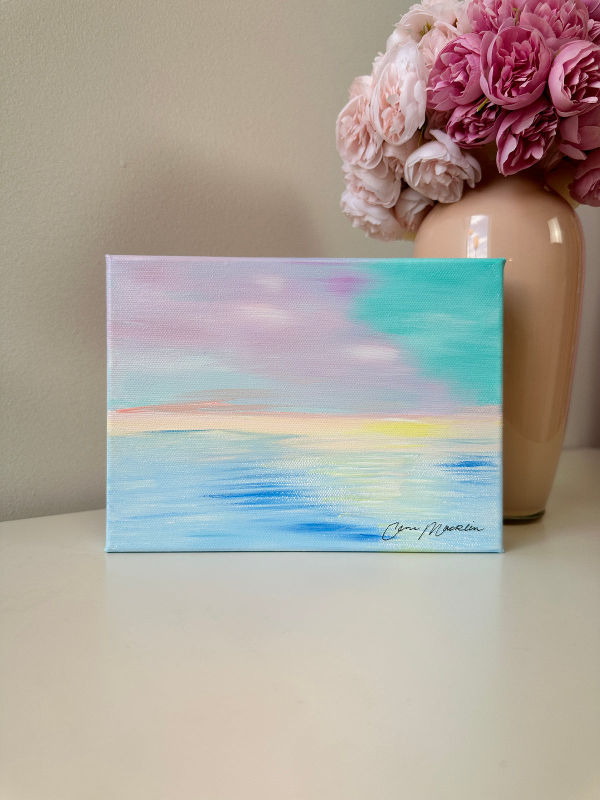 Remember When | Original Abstract Landscape Painting on Canvas | 6x8