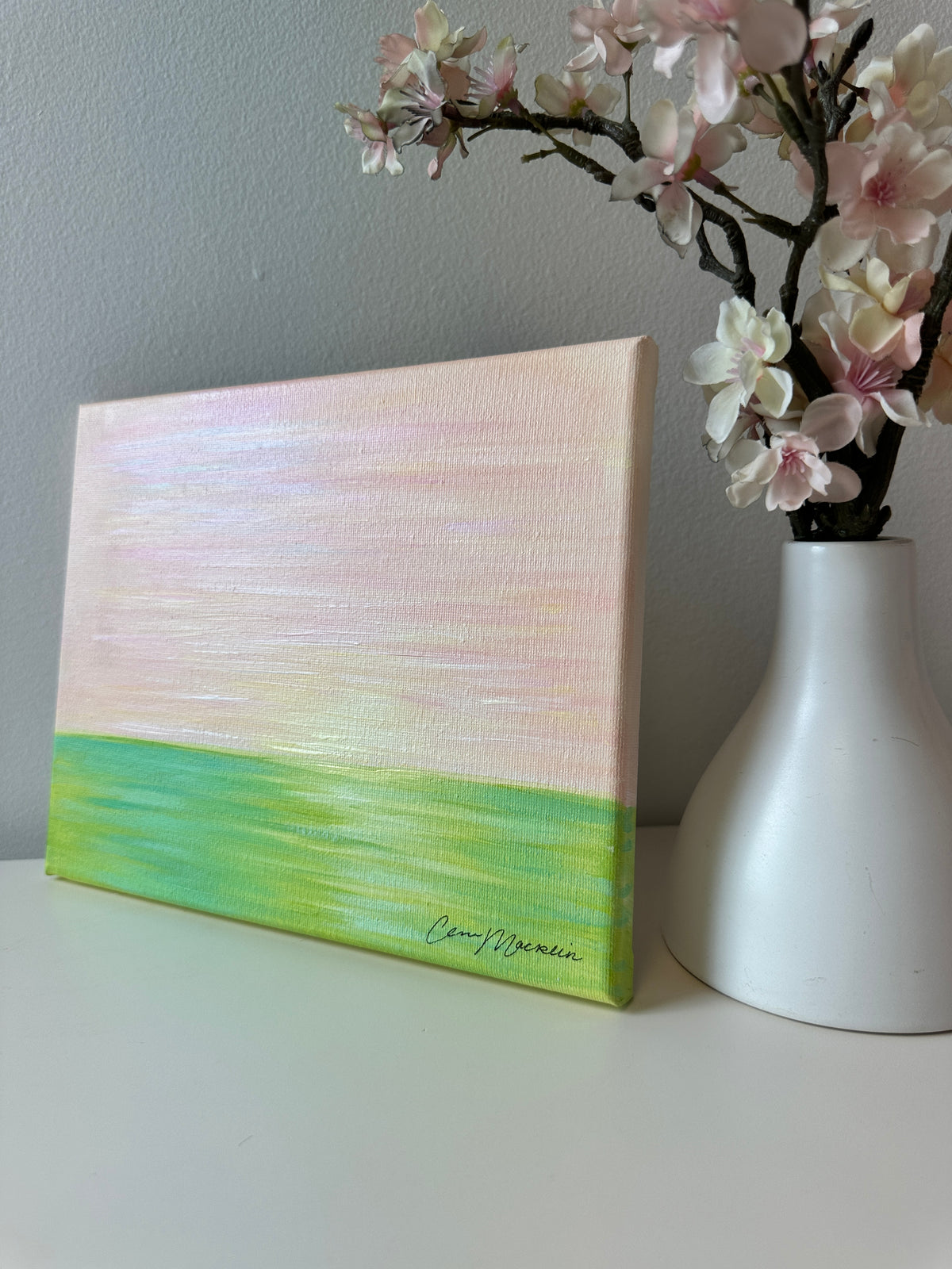 More To Come | Original Abstract Landscape Painting on Canvas | 8x10