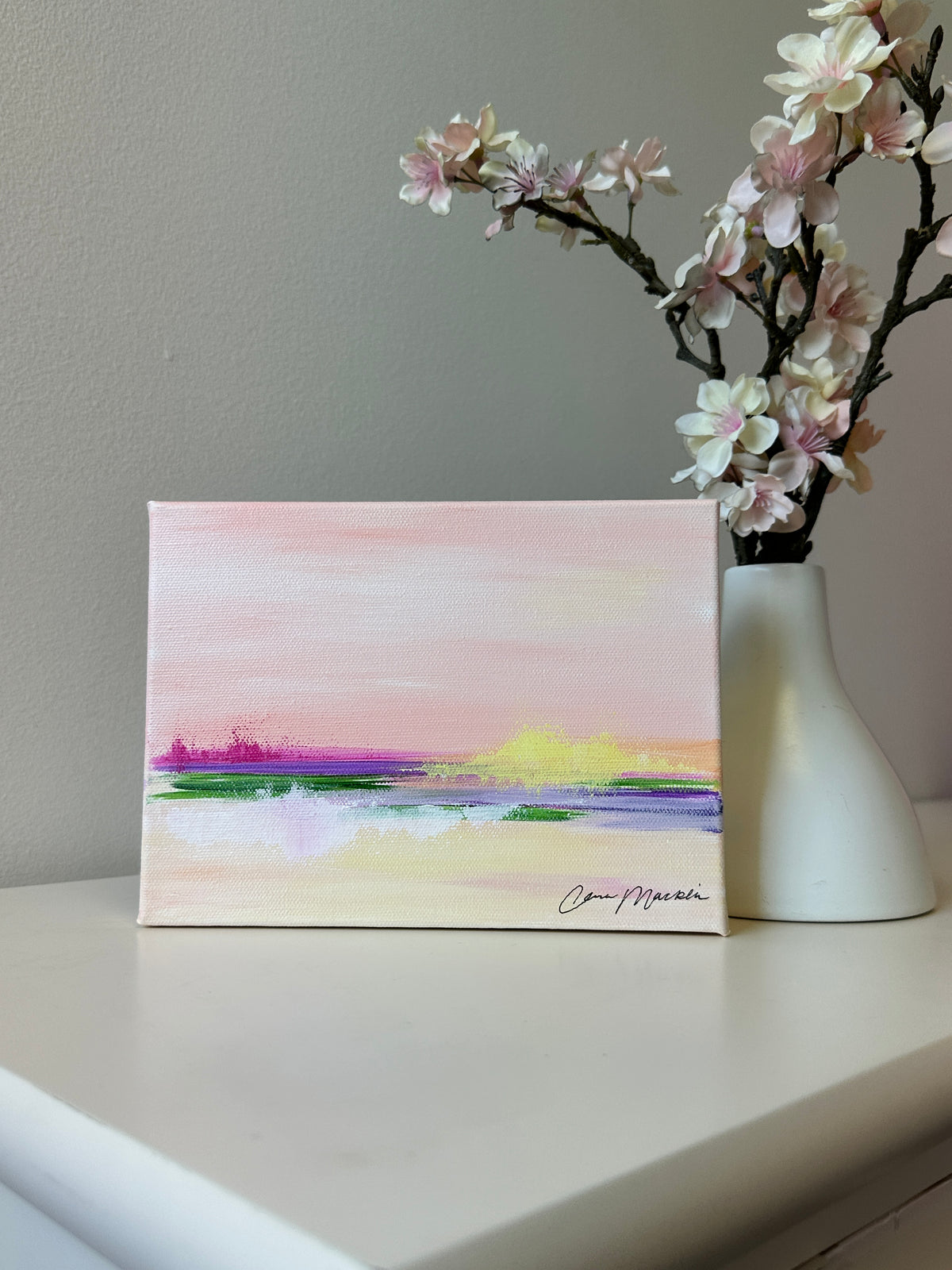 Sanctified | Original Abstract Landscape Painting on Canvas | 6x8