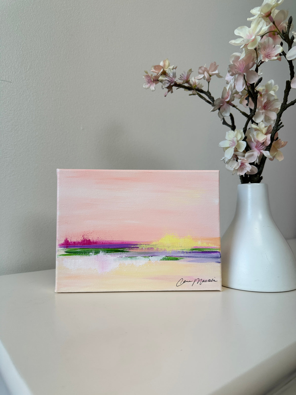 Sanctified | Original Abstract Landscape Painting on Canvas | 6x8
