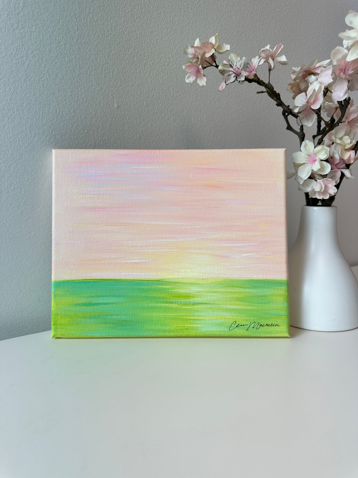 More To Come | Original Abstract Landscape Painting on Canvas | 8x10