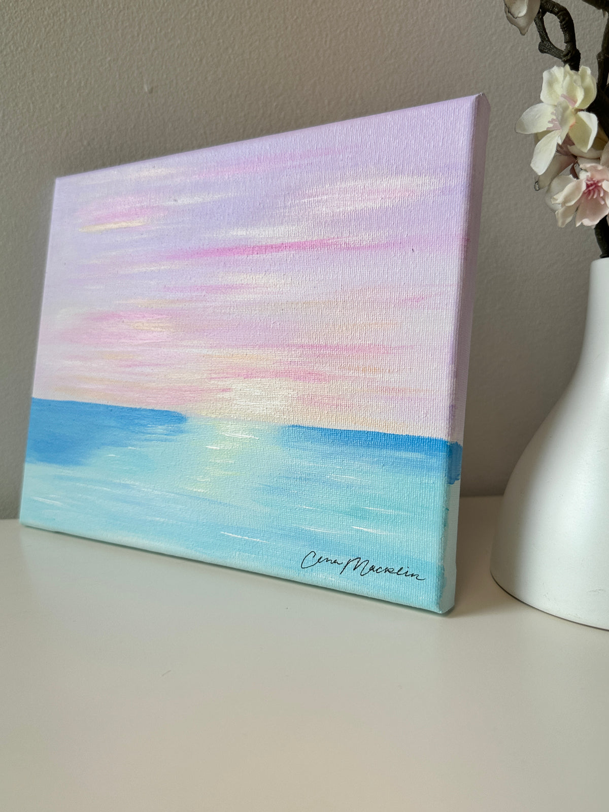 Surpasses | Original Abstract Landscape Painting on Canvas | 8x10