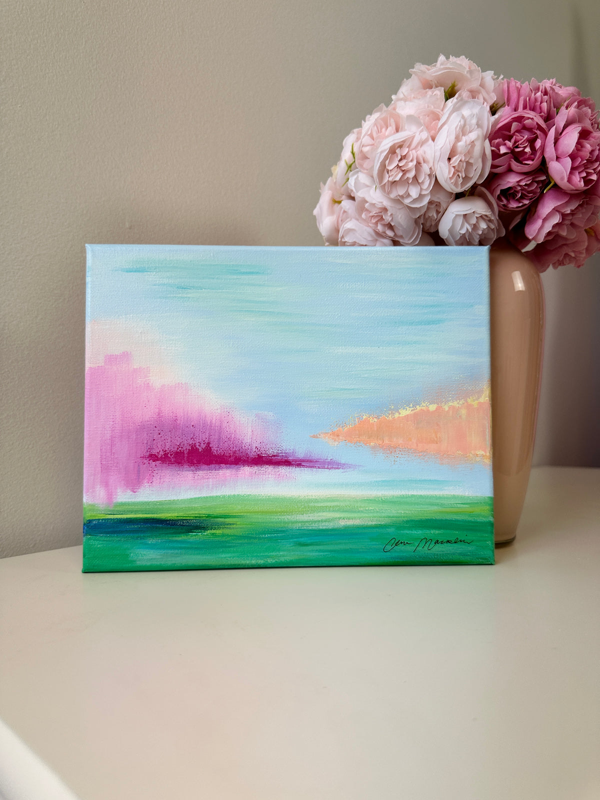 Obedience | Original Abstract Landscape Painting on Canvas | 8x10