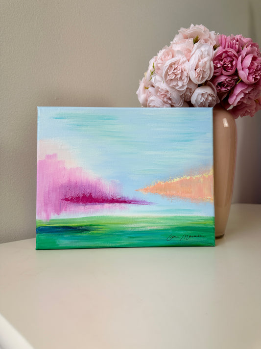 Obedience | Original Abstract Landscape Painting on Canvas | 8x10