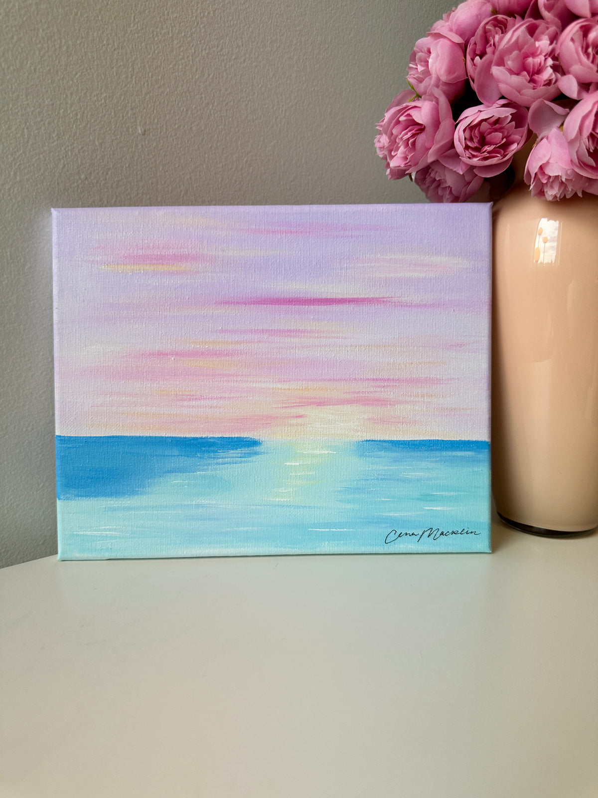 Surpasses | Original Abstract Landscape Painting on Canvas | 8x10