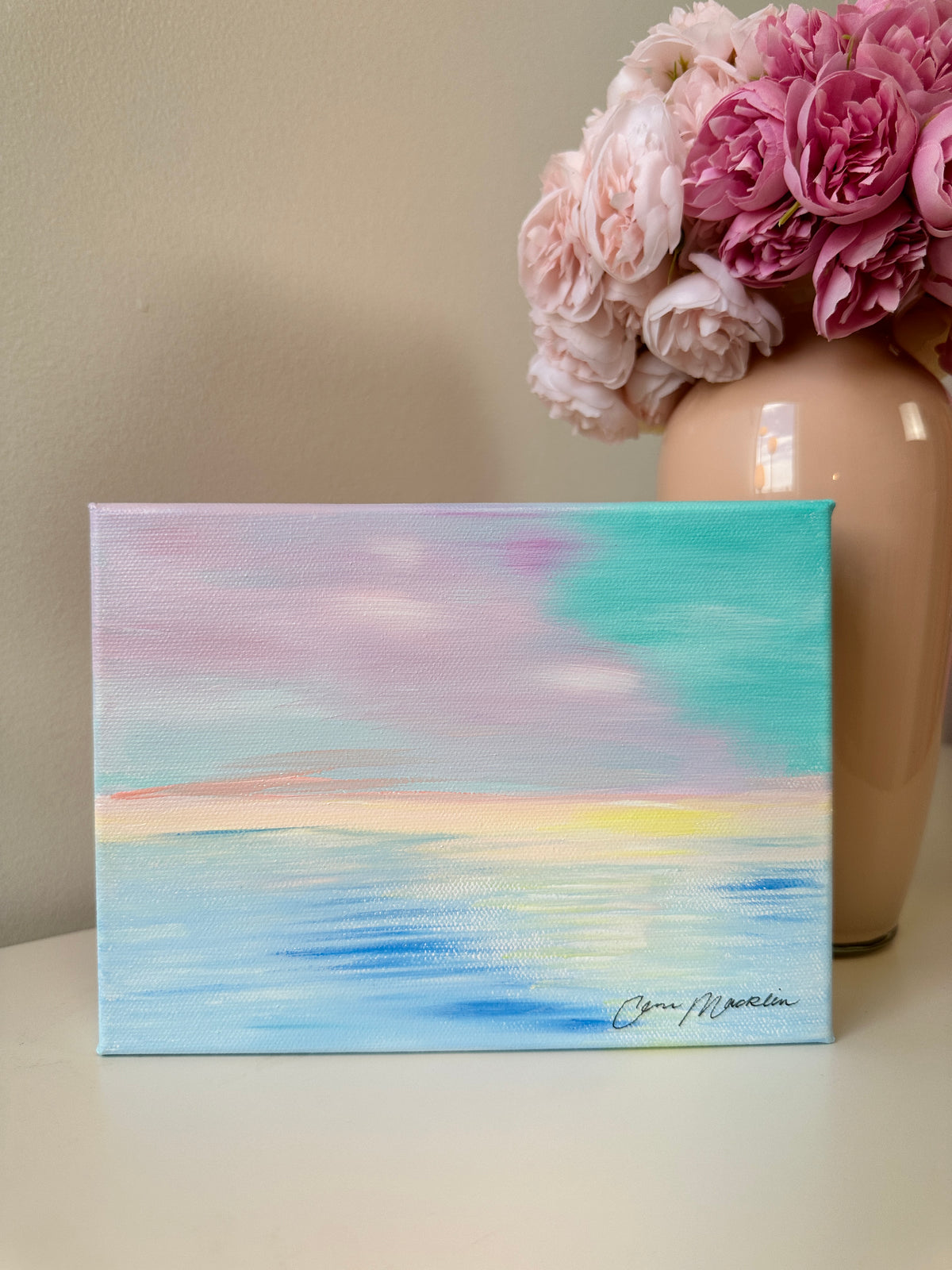Remember When | Original Abstract Landscape Painting on Canvas | 6x8