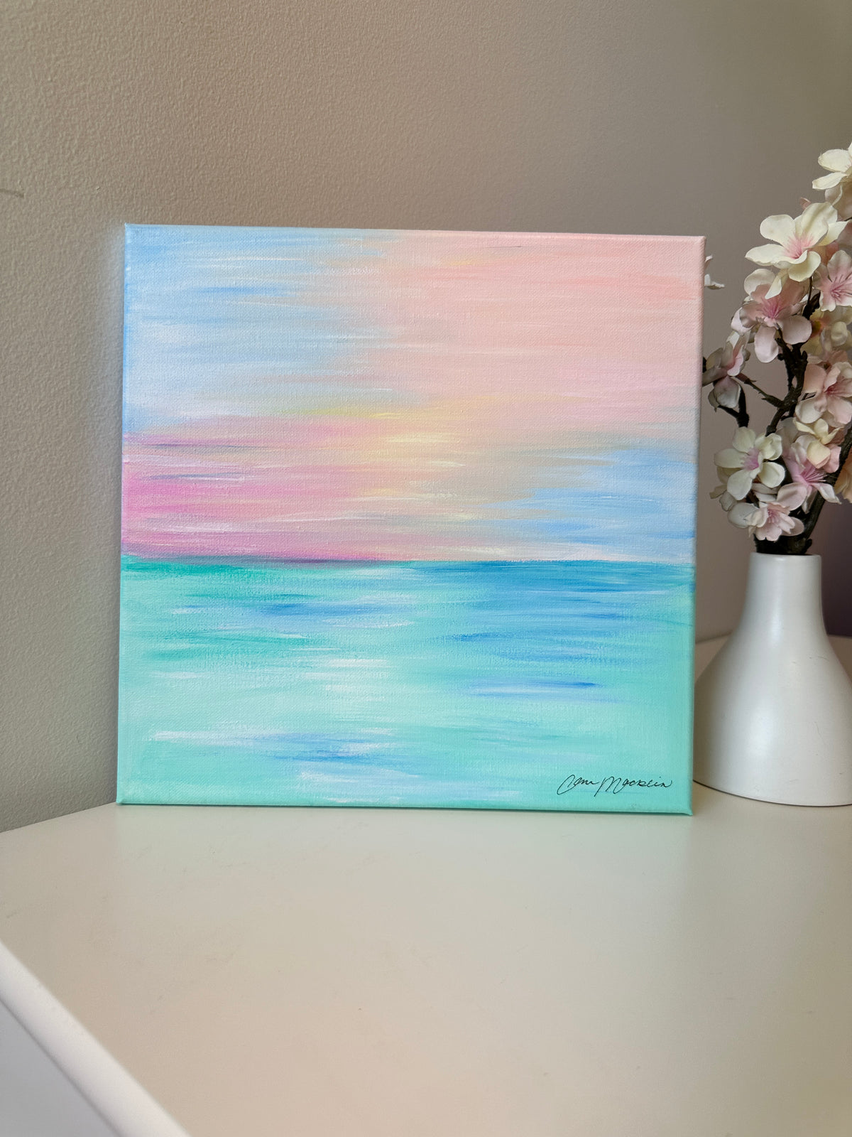 Recovered | Original Abstract Landscape Painting on Canvas | 12x12