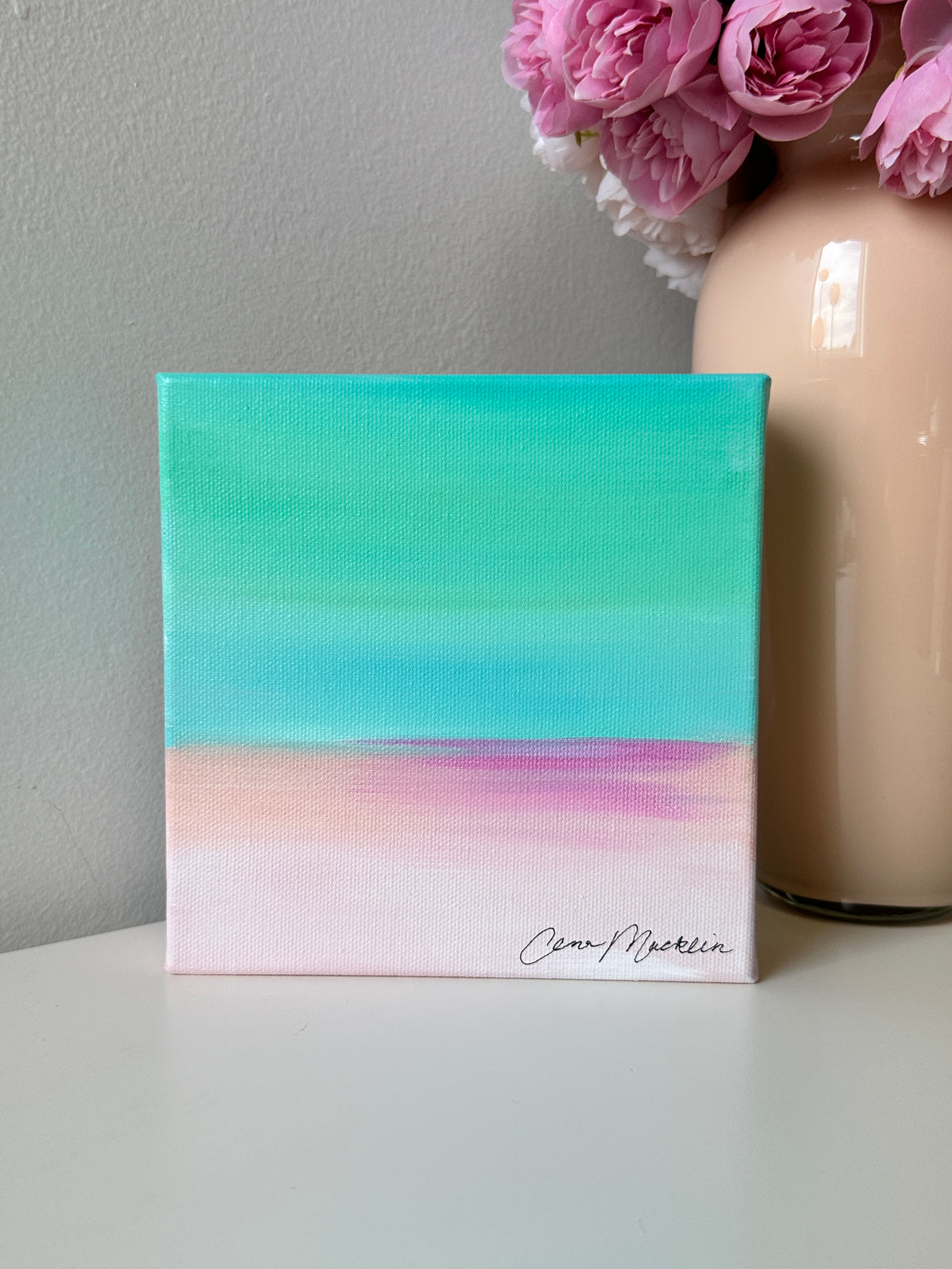 Resilience | Original Abstract Landscape Painting on Canvas | 6x6