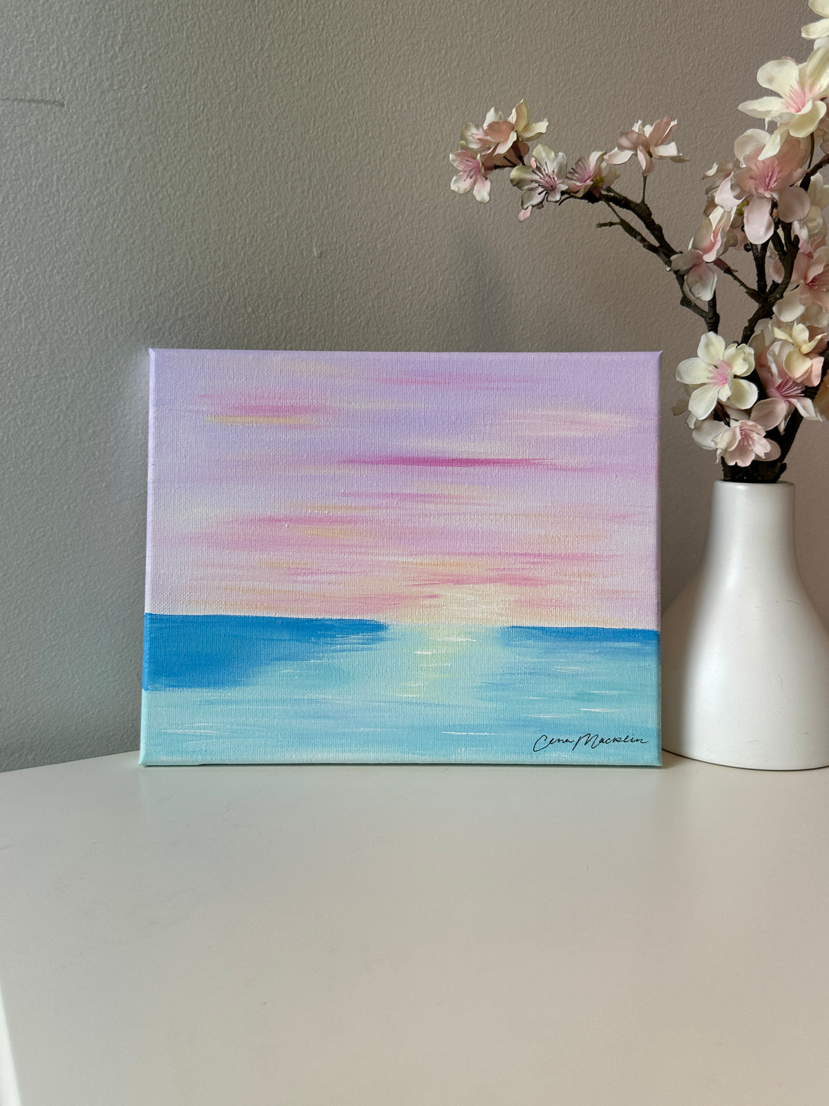 Surpasses | Original Abstract Landscape Painting on Canvas | 8x10