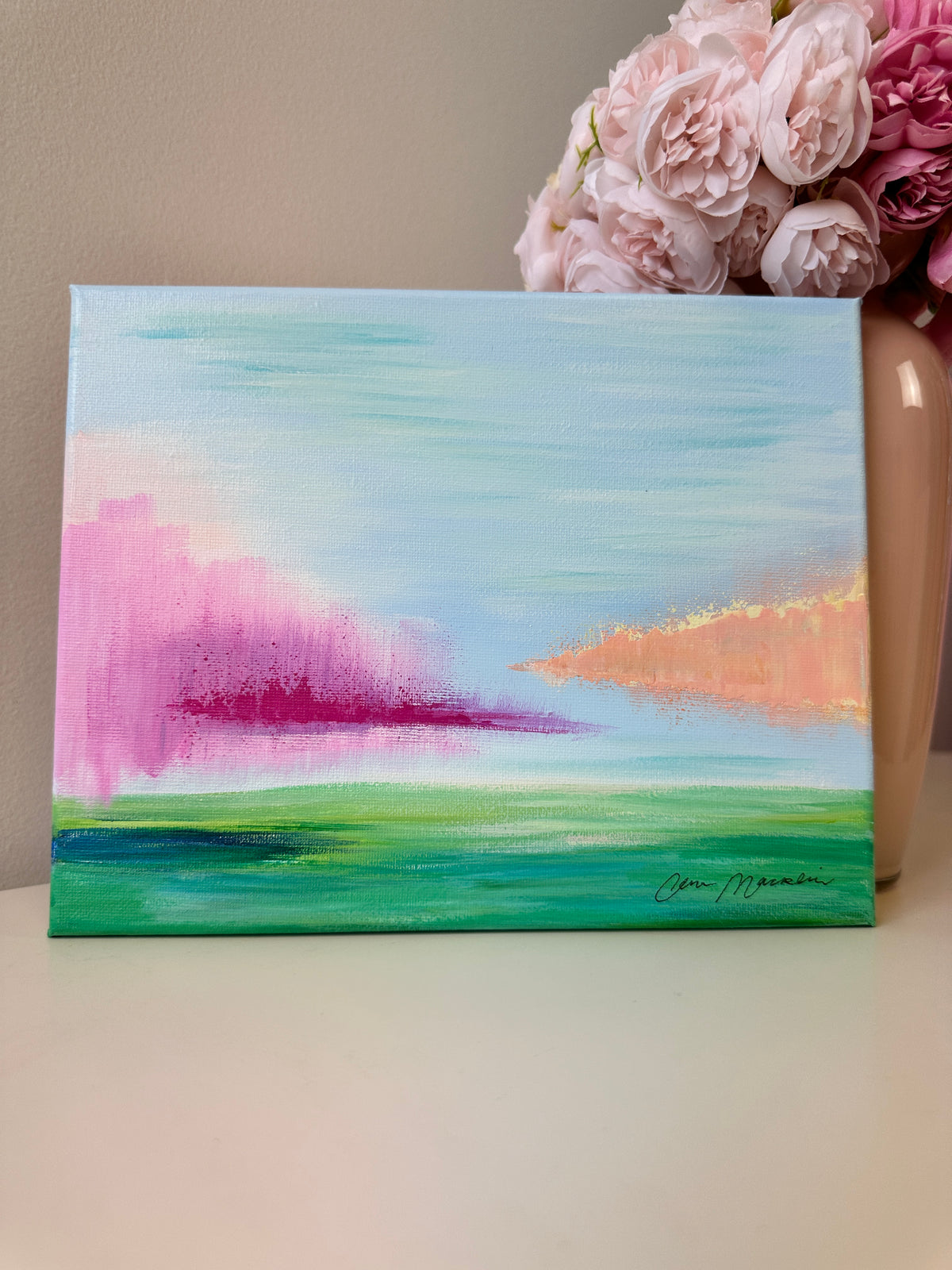 Obedience | Original Abstract Landscape Painting on Canvas | 8x10