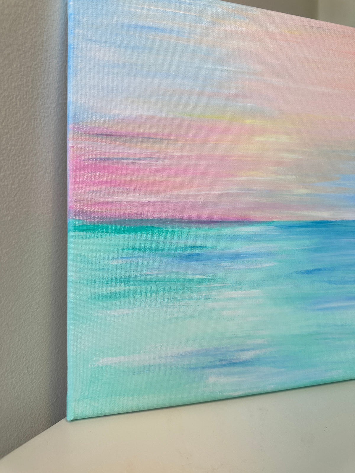 Recovered | Original Abstract Landscape Painting on Canvas | 12x12