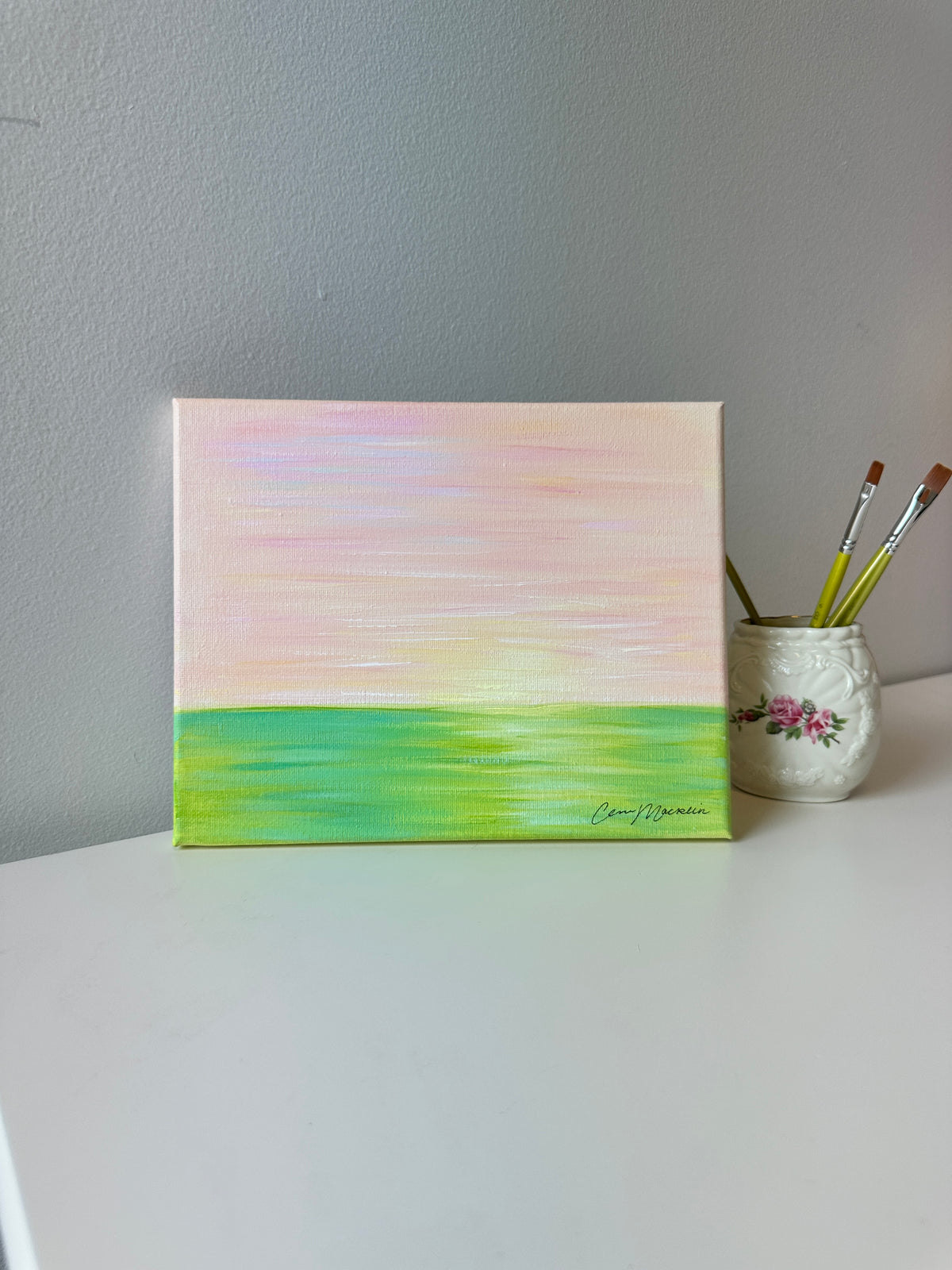 More To Come | Original Abstract Landscape Painting on Canvas | 8x10