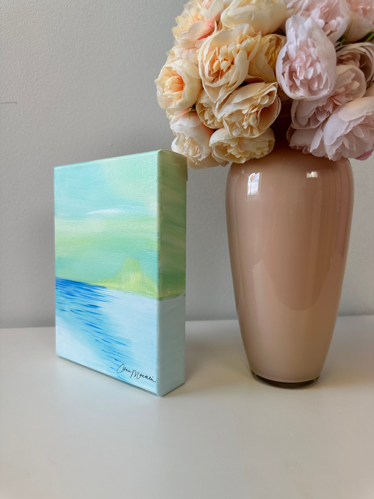 Strong Tower | Original Abstract Landscape Painting on Canvas | 6x8