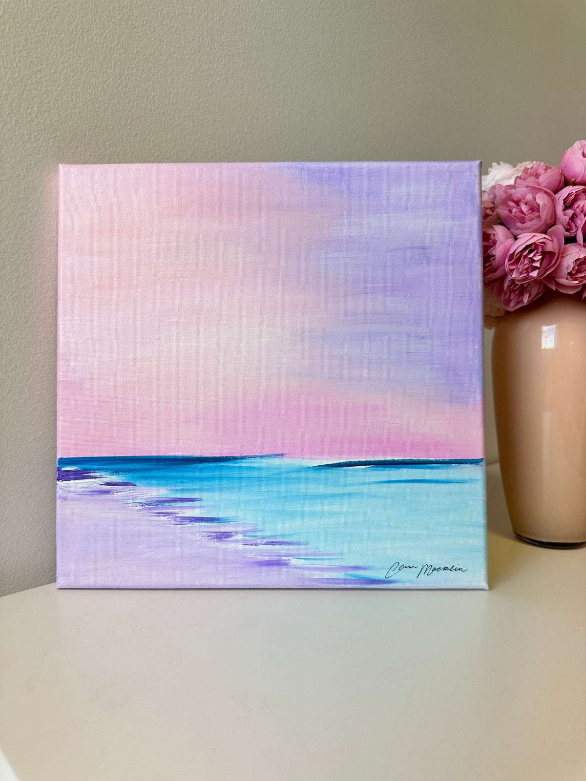 Serenity | Original Abstract Landscape Painting on Canvas | 12x12