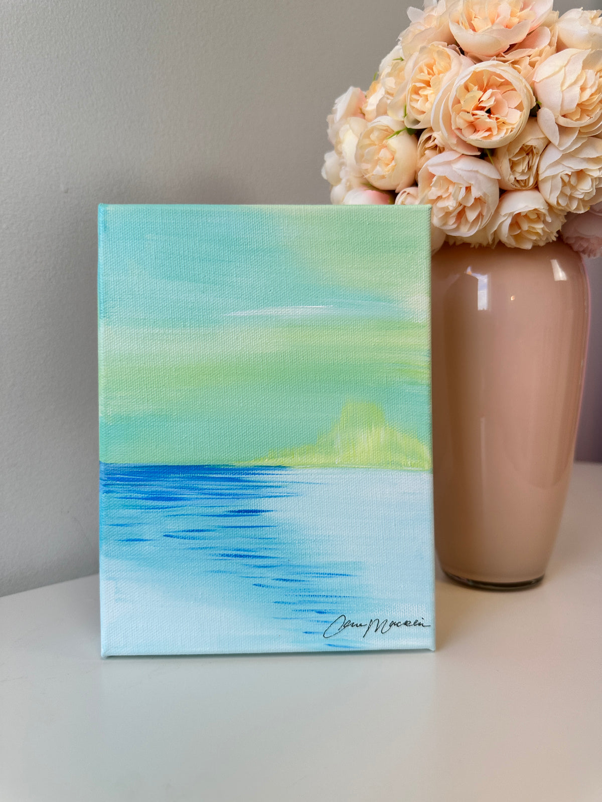Strong Tower | Original Abstract Landscape Painting on Canvas | 6x8