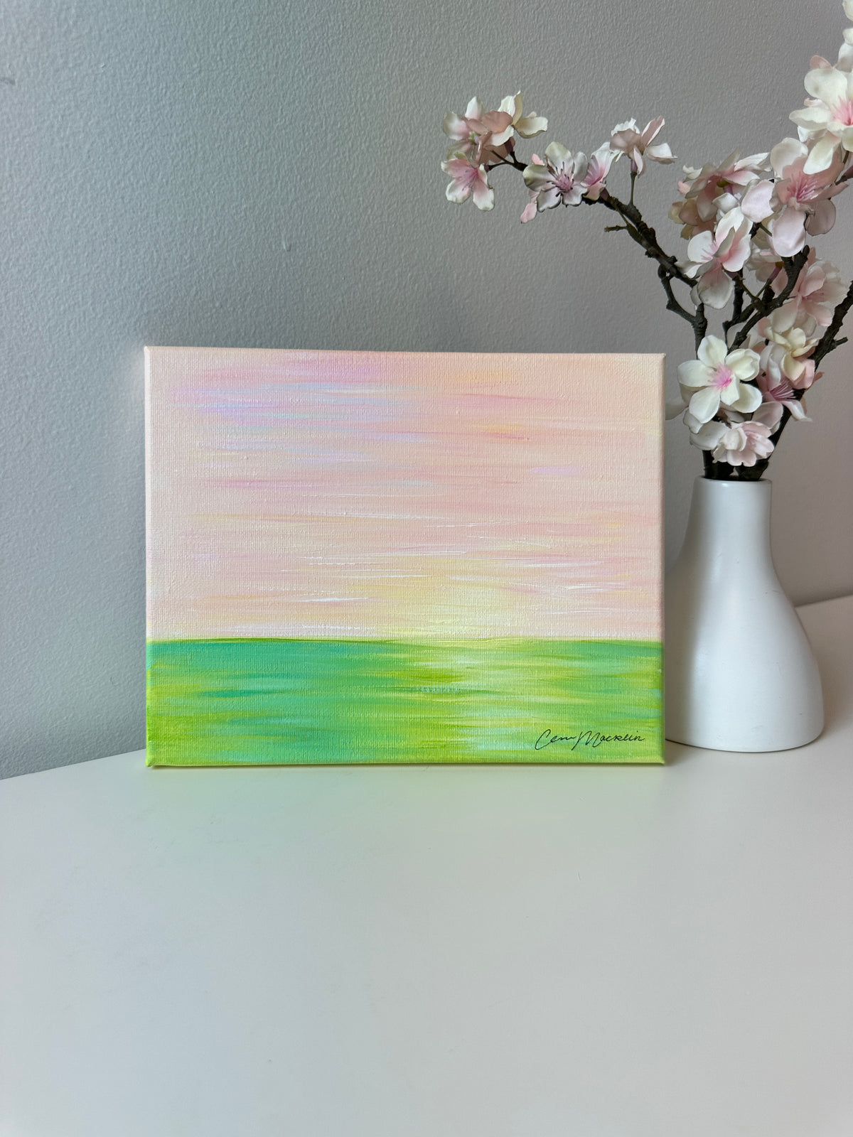 More To Come | Original Abstract Landscape Painting on Canvas | 8x10