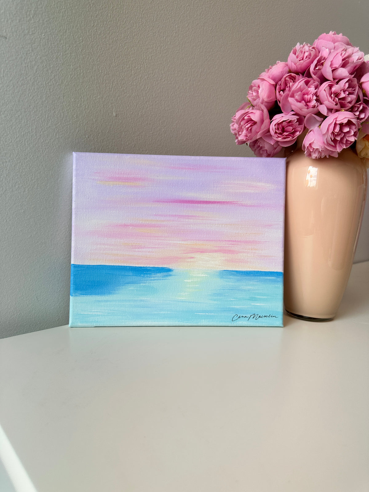 Surpasses | Original Abstract Landscape Painting on Canvas | 8x10