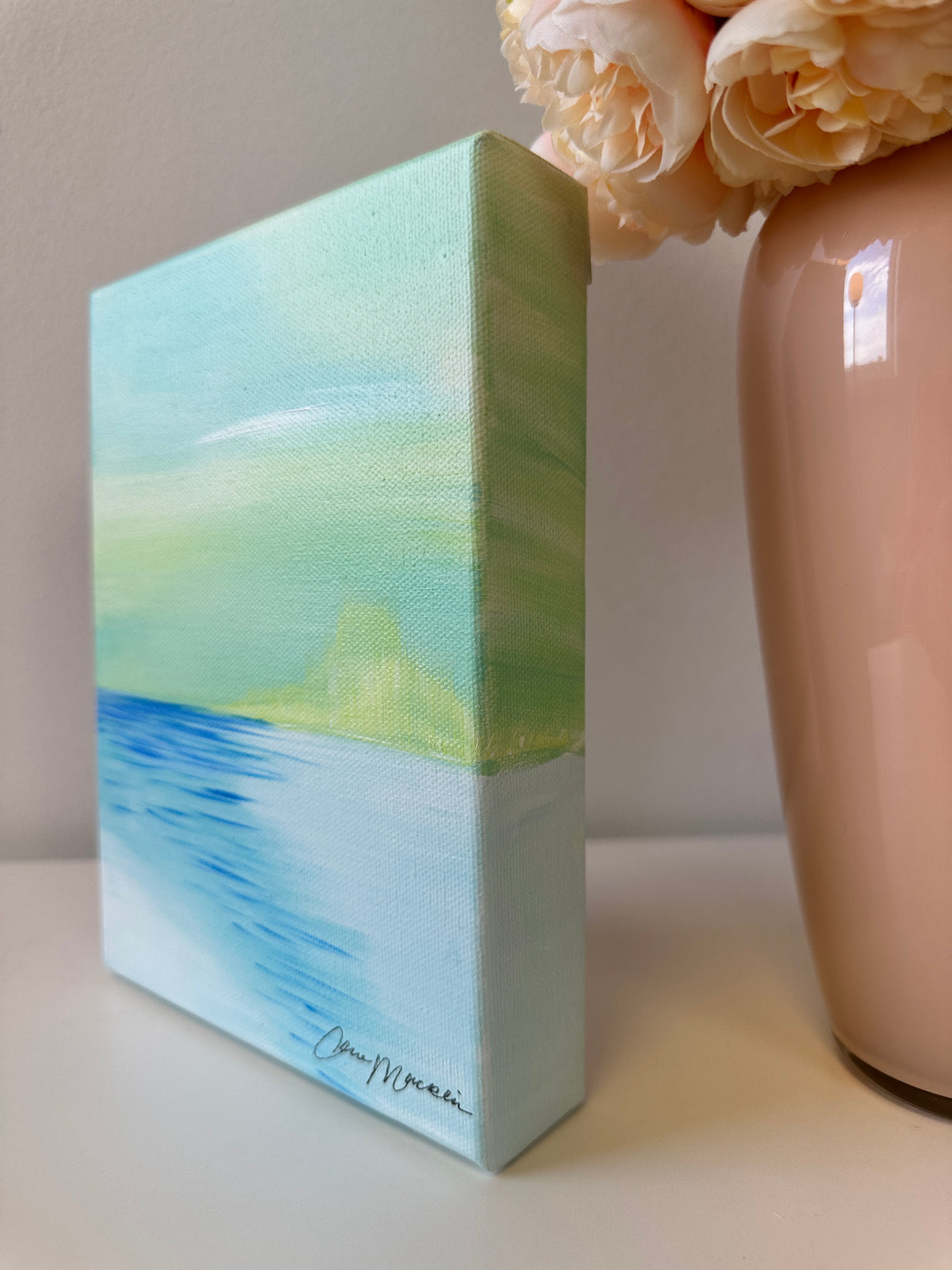 Strong Tower | Original Abstract Landscape Painting on Canvas | 6x8