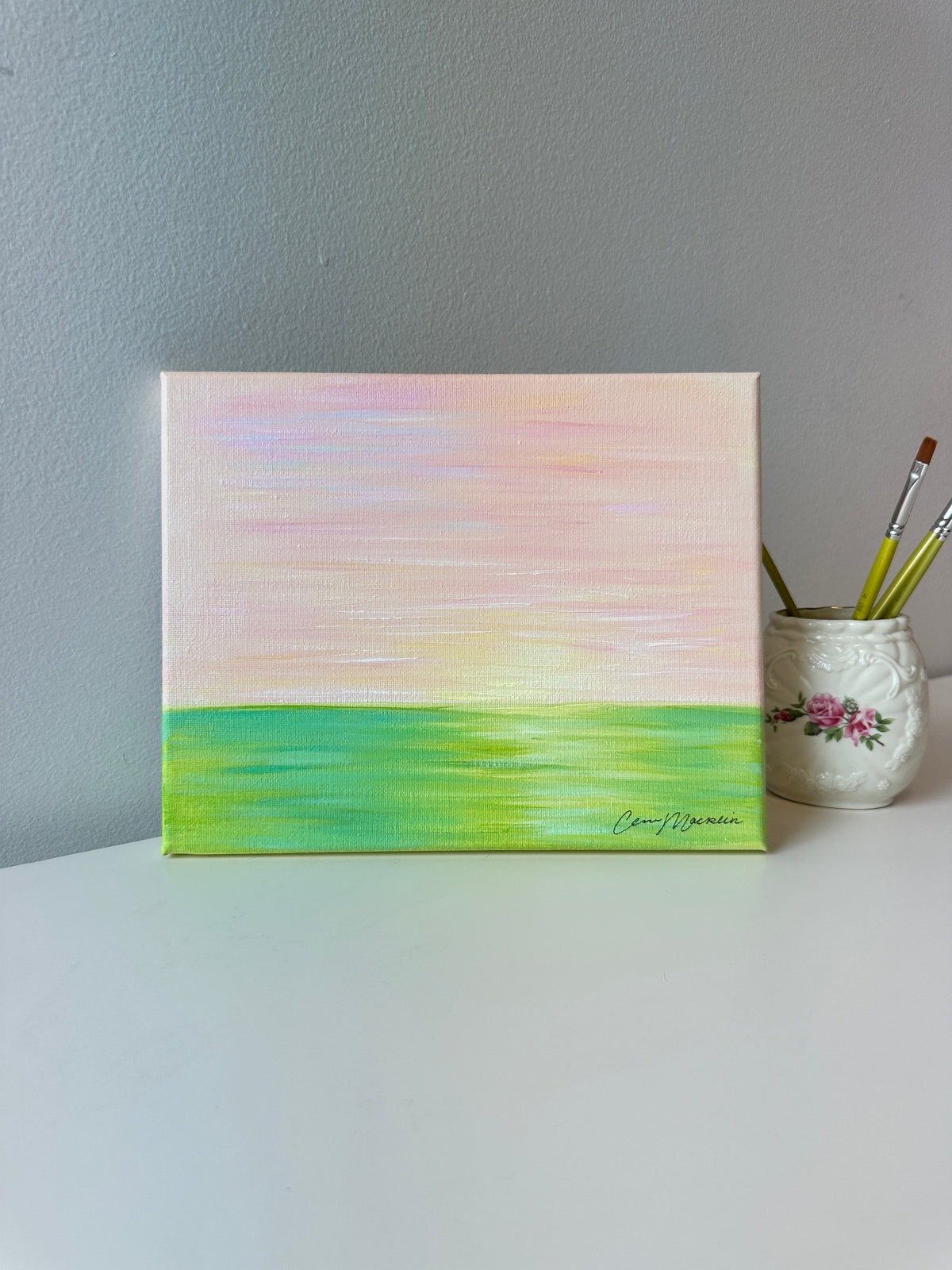 More To Come | Original Abstract Landscape Painting on Canvas | 8x10
