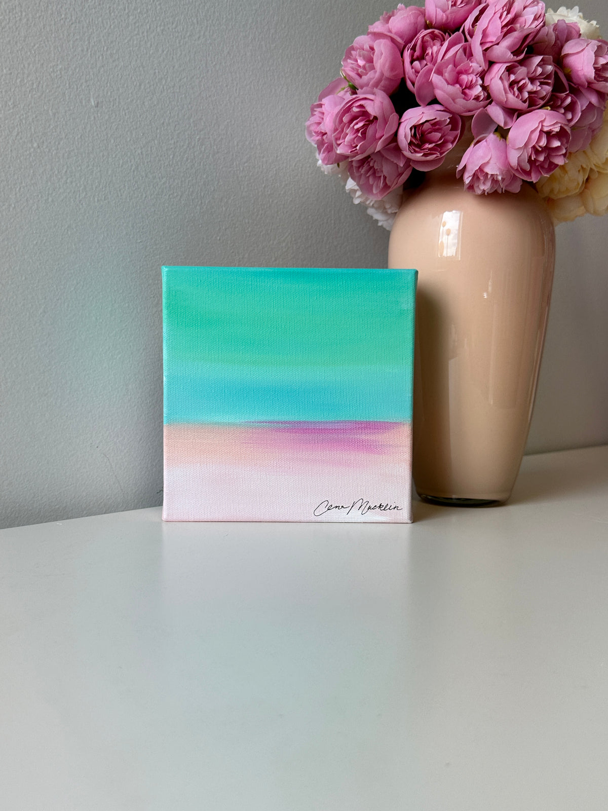 Resilience | Original Abstract Landscape Painting on Canvas | 6x6