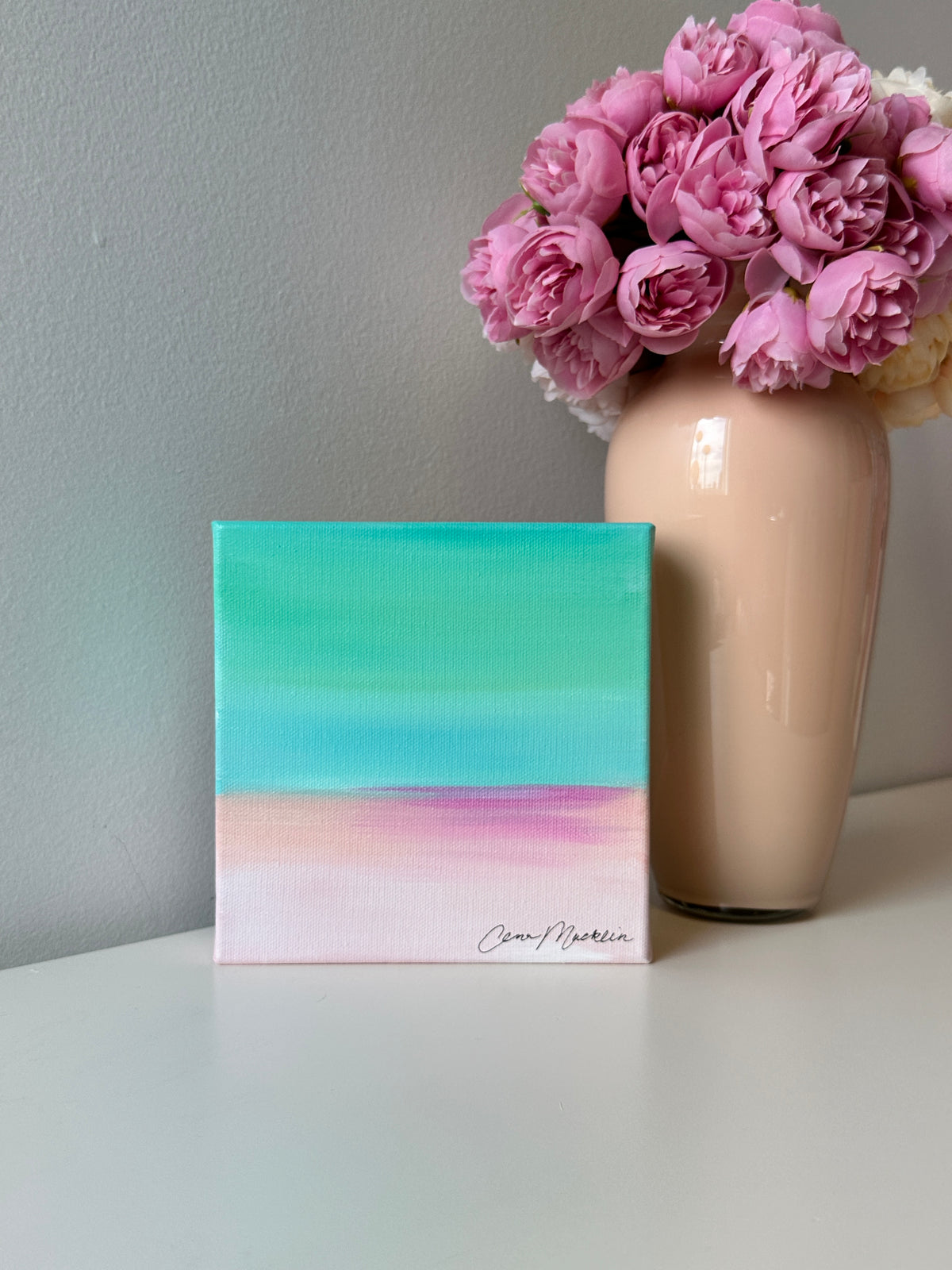 Resilience | Original Abstract Landscape Painting on Canvas | 6x6