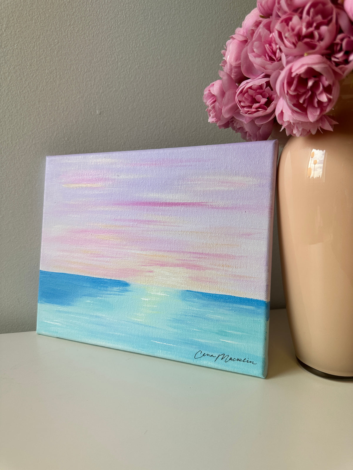 Surpasses | Original Abstract Landscape Painting on Canvas | 8x10