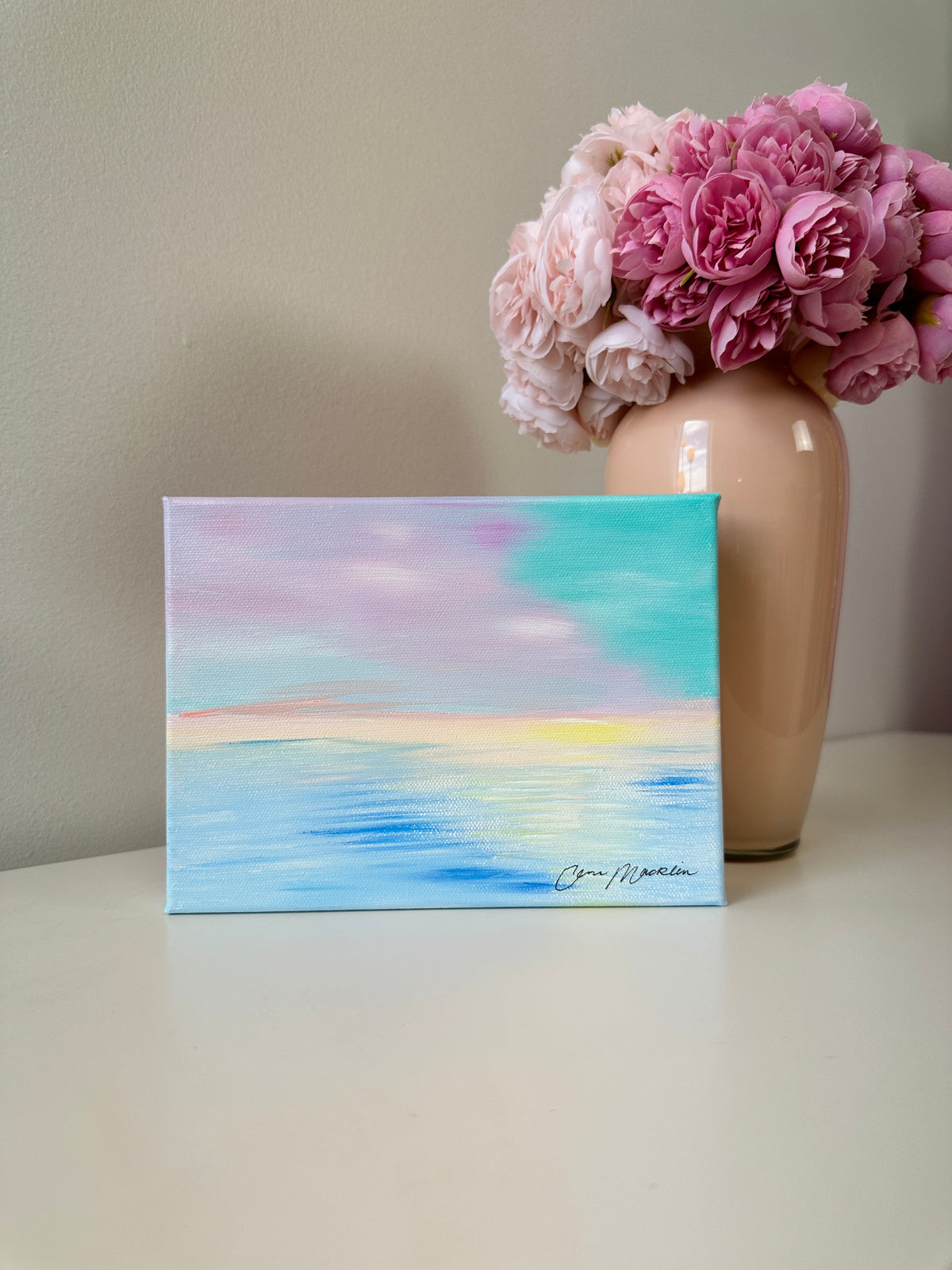 Remember When | Original Abstract Landscape Painting on Canvas | 6x8