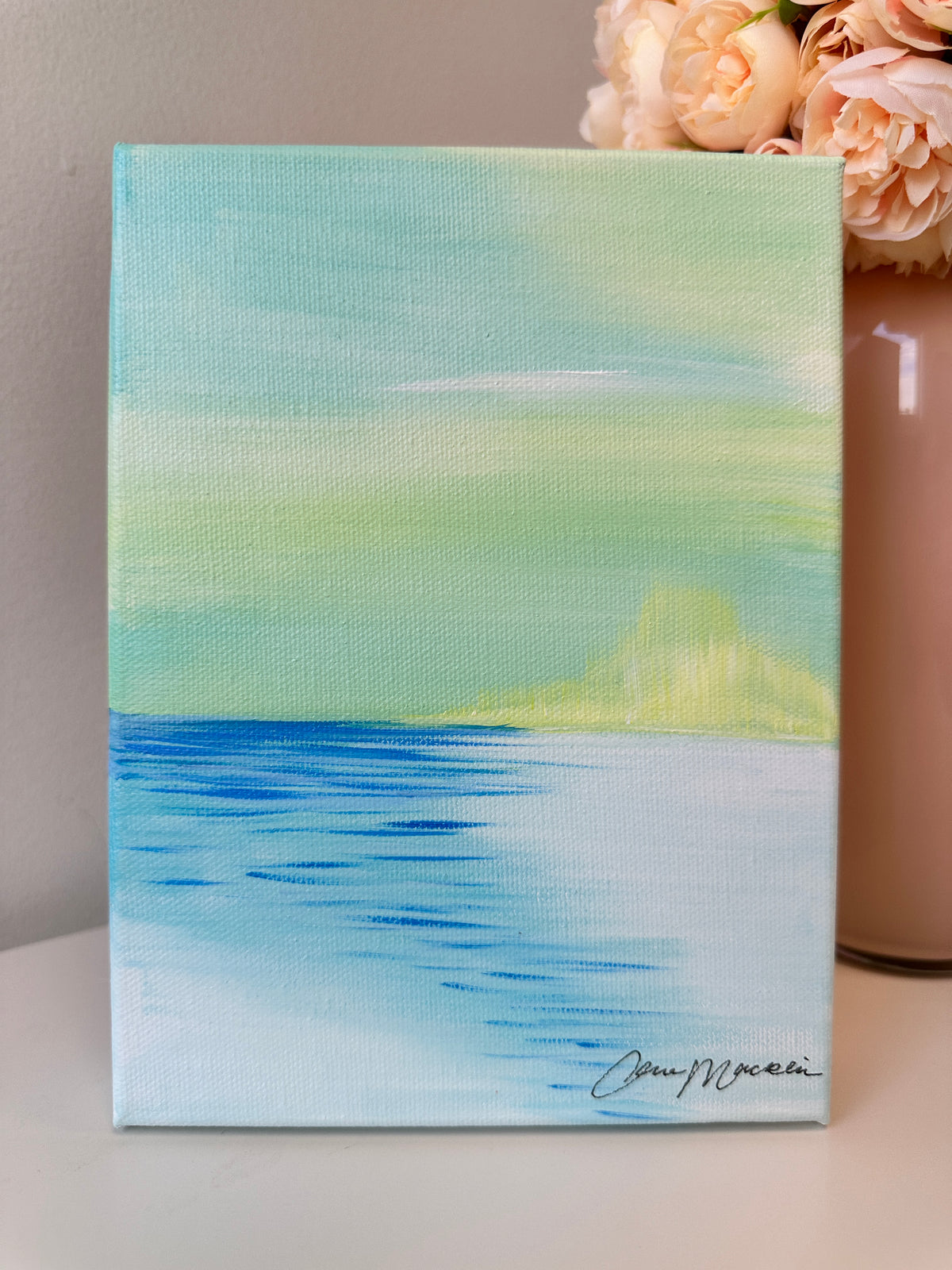 Strong Tower | Original Abstract Landscape Painting on Canvas | 6x8