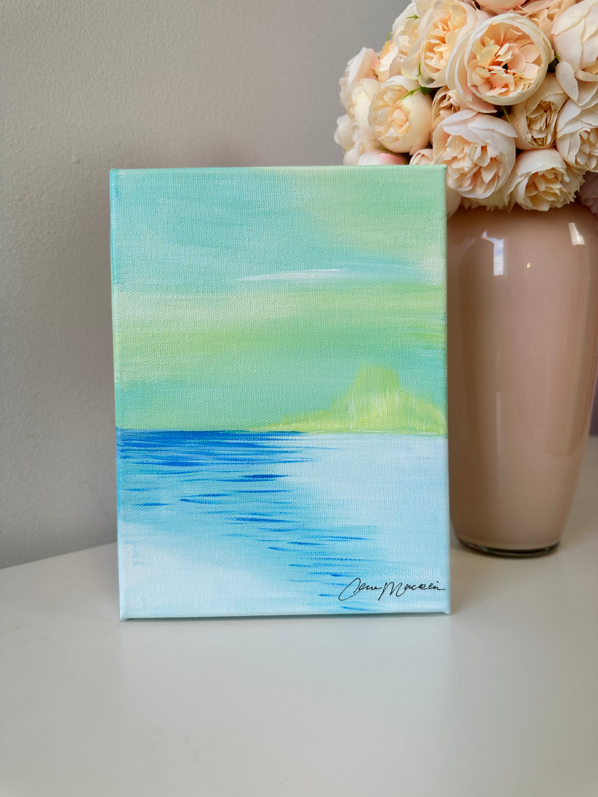 Strong Tower | Original Abstract Landscape Painting on Canvas | 6x8