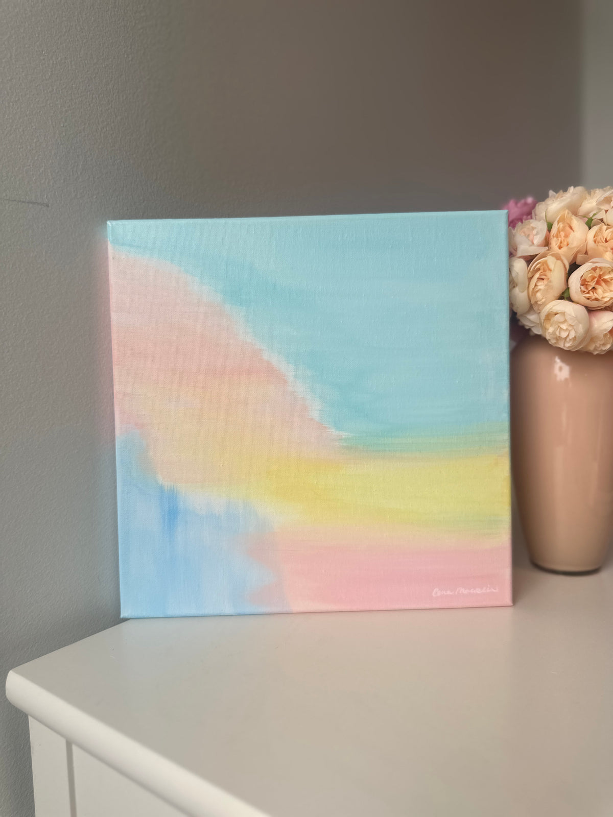 Red Sea | Original Abstract Acrylic Painting on Canvas | 12x12