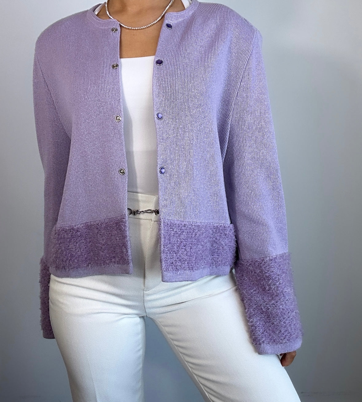 Vintage Lavender Kriss Made in Sweden Cardigan Jacket