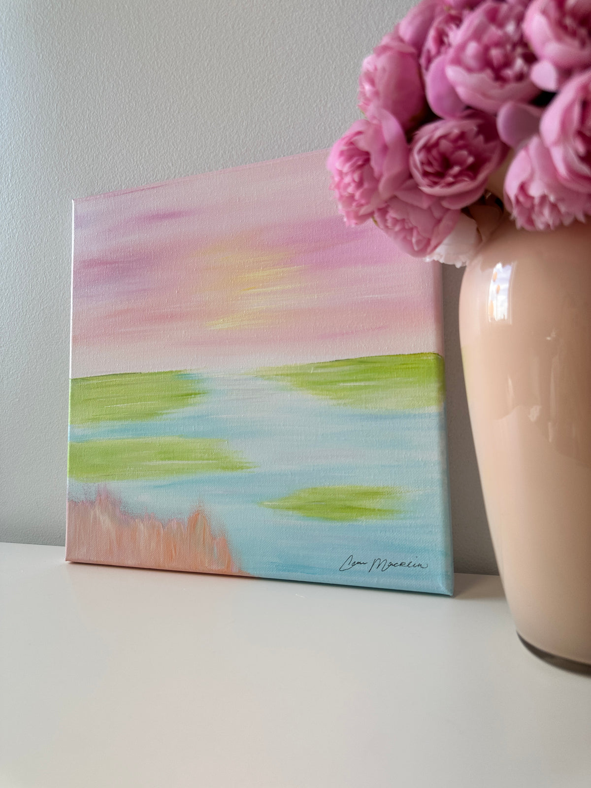 The Meeting Place | Original Abstract Landscape Painting on Canvas | 12x12