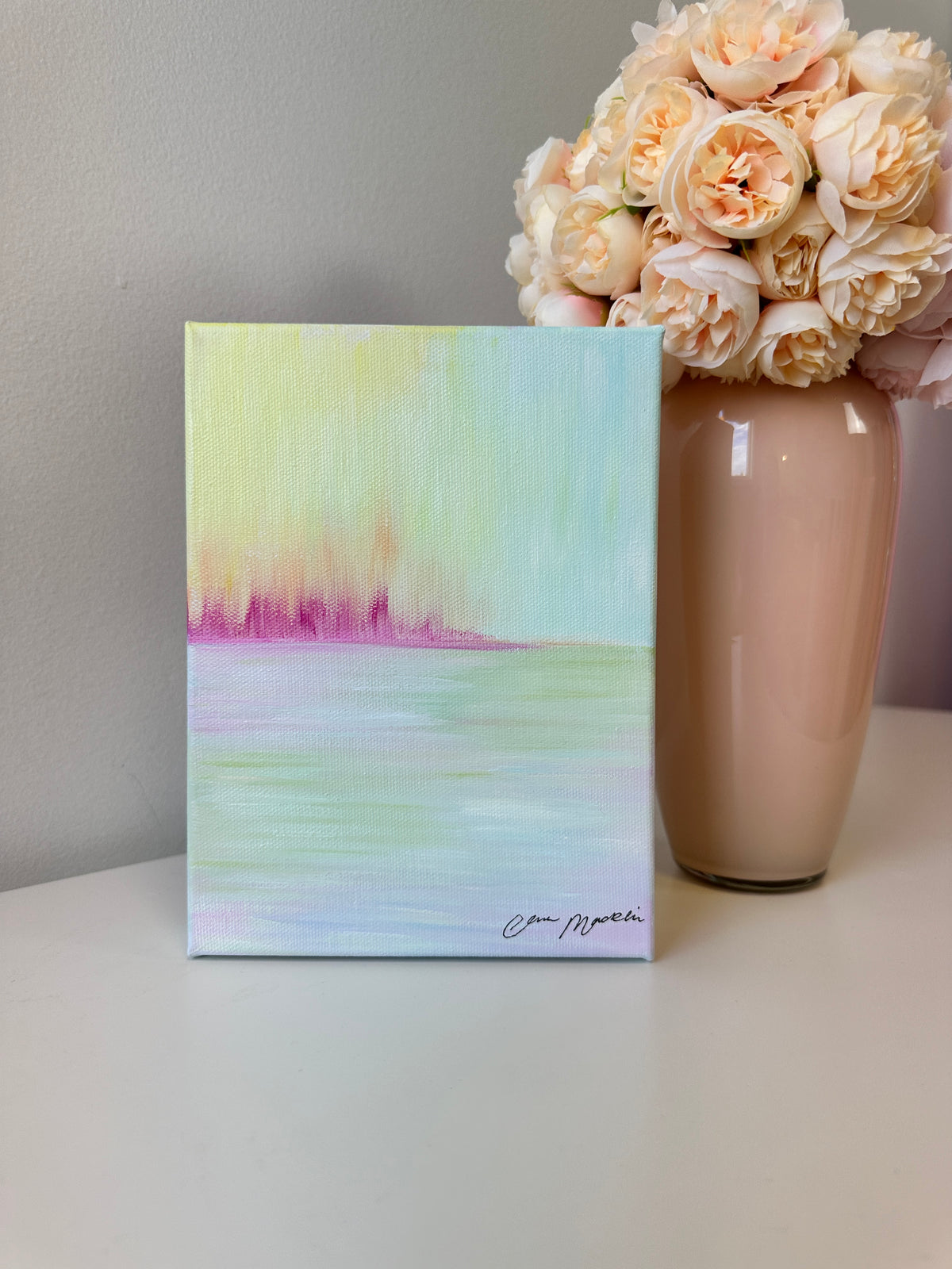 Fortify | Original Abstract Landscape Painting on Canvas | 6x8