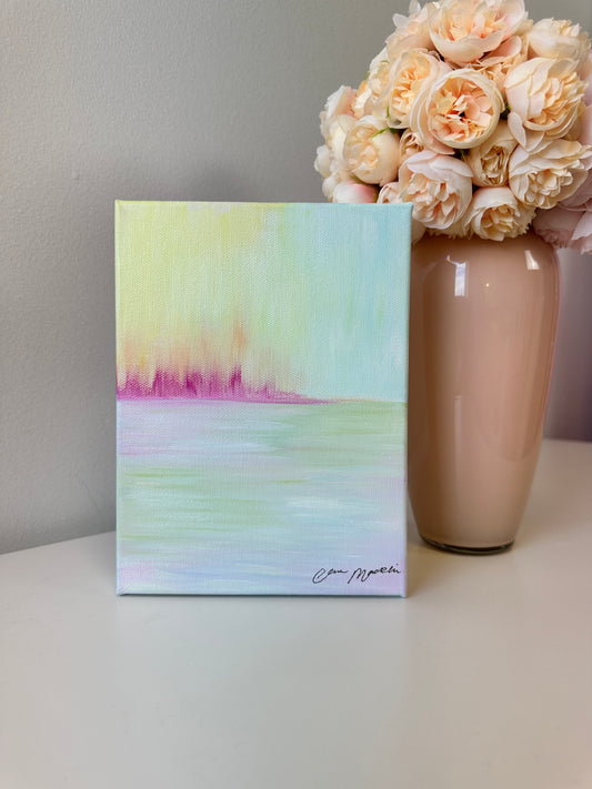 Fortify | Original Abstract Landscape Painting on Canvas | 6x8