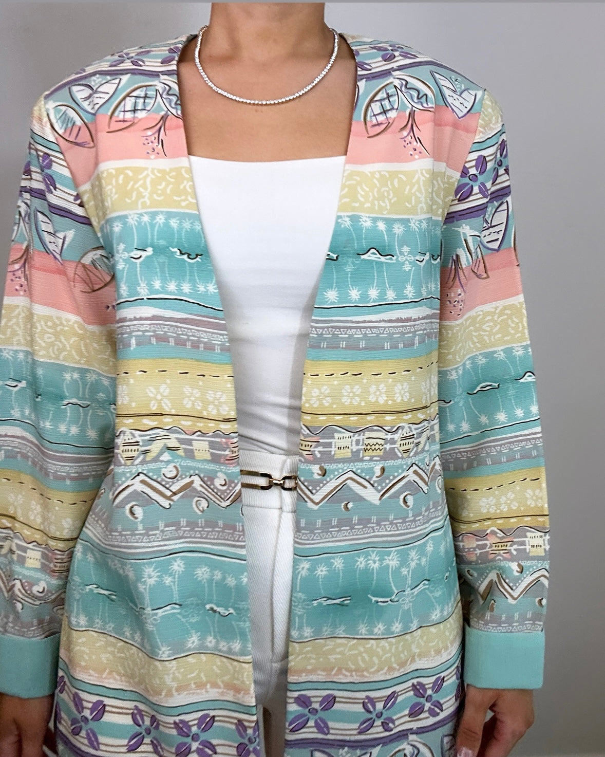 Vintage Leslie Belle Light Weight Open Jacket
