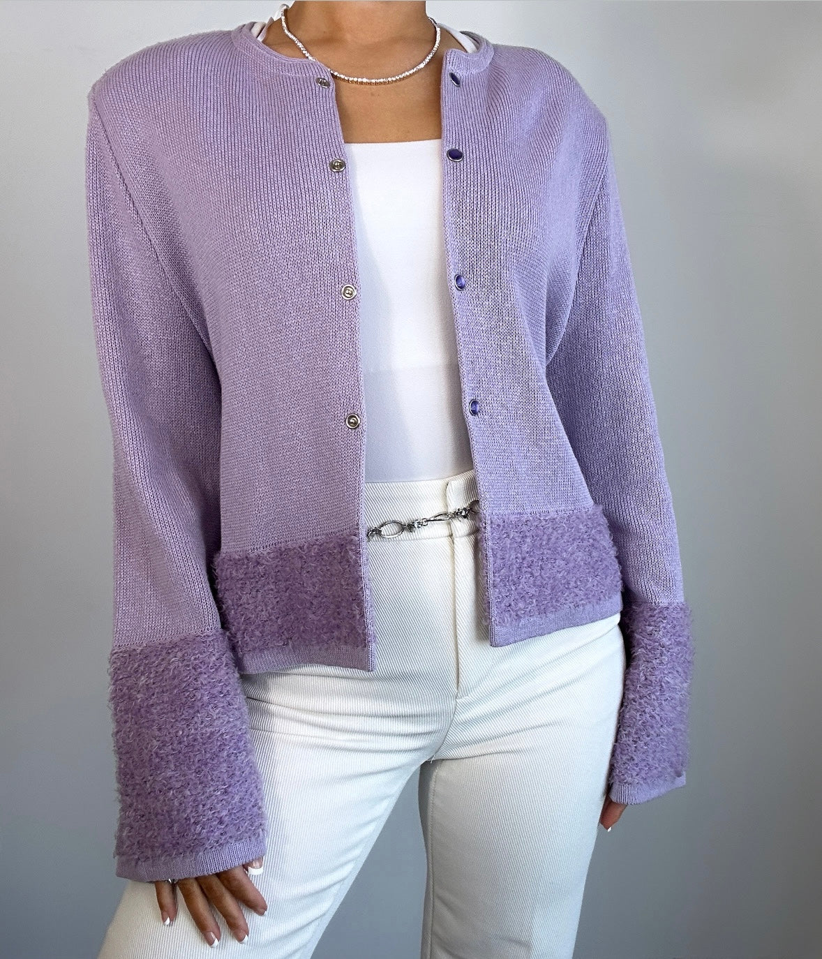 Vintage Lavender Kriss Made in Sweden Cardigan Jacket